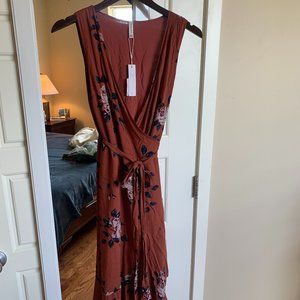 Gentle Fawn, Floral Wrap Dress SM